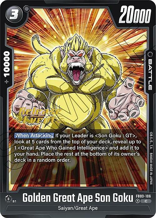 Golden Great Ape Son Goku Card Front