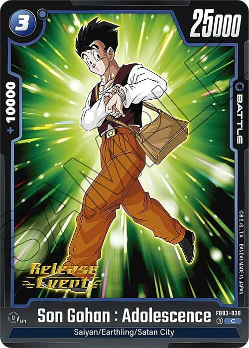 Son Gohan : Adolescence Card Front