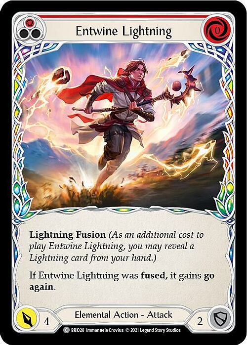 Entwine Lightning (Red) Card Front