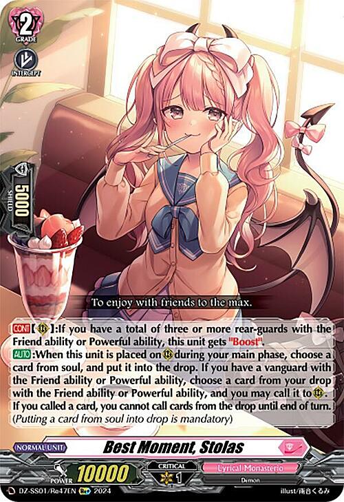 Best Moment, Stolas Card Front