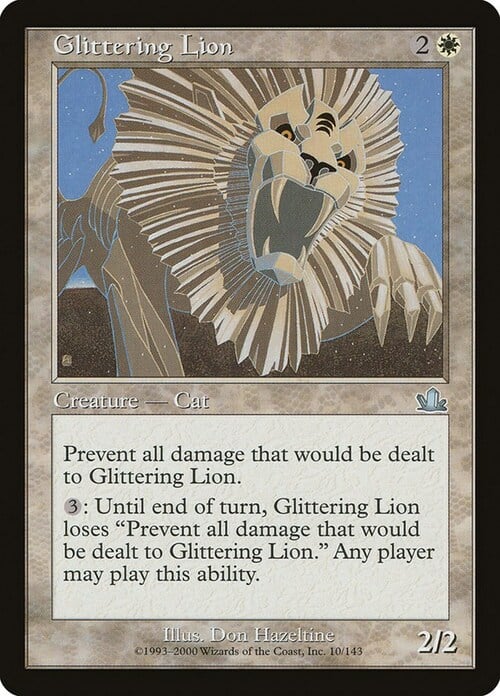 Glittering Lion Card Front