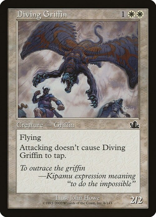 Diving Griffin Card Front