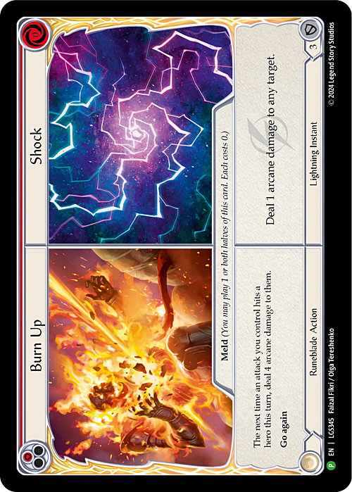 Burn Up // Shock Card Front