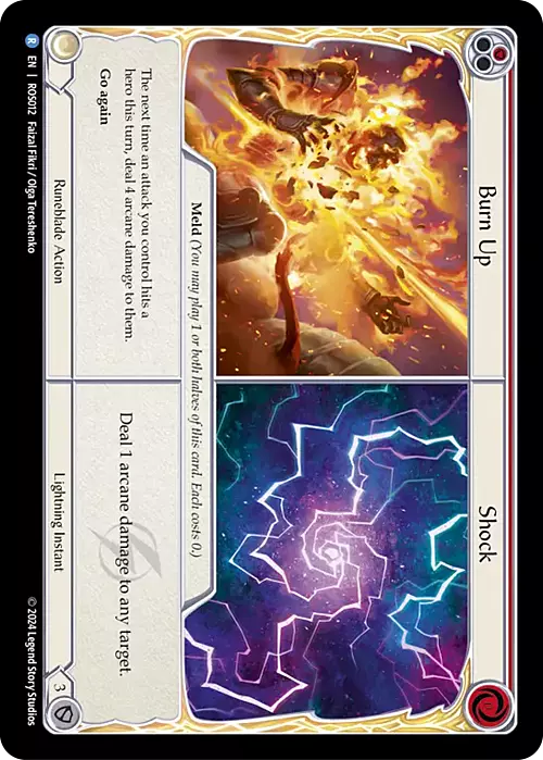 Burn Up // Shock Card Front