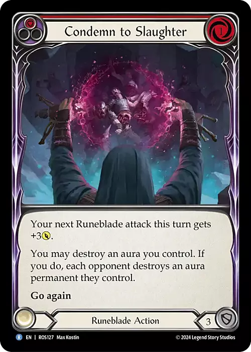 Condemn to Slaughter - Red Card Front