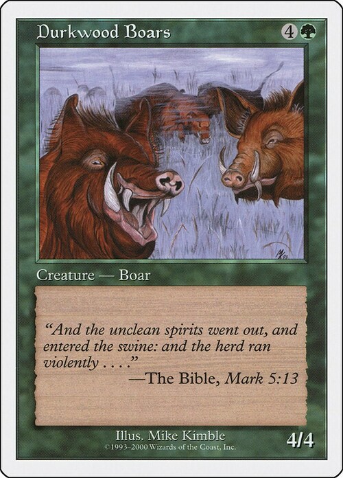 Durkwood Boars Card Front