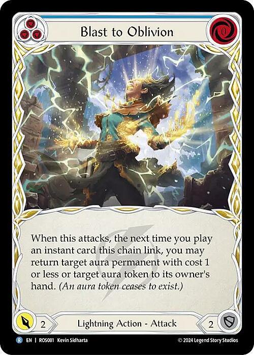 Blast to Oblivion - Blue Card Front