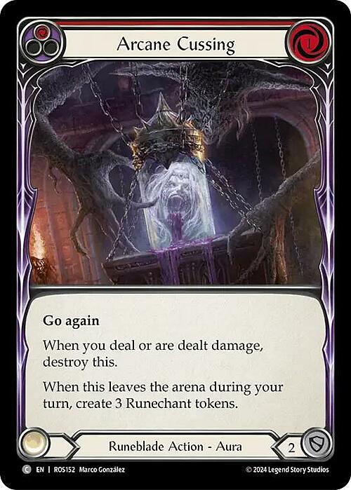 Arcane Cussing - Red Card Front