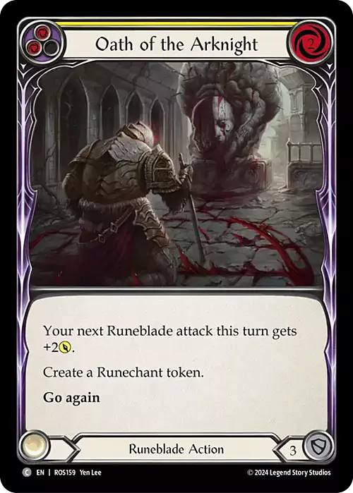 Oath of the Arknight - Yellow Card Front