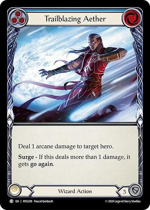 Trailblazing Aether - Blue Card Front