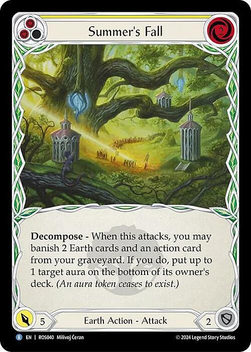 Summer's Fall (Yellow) Card Front