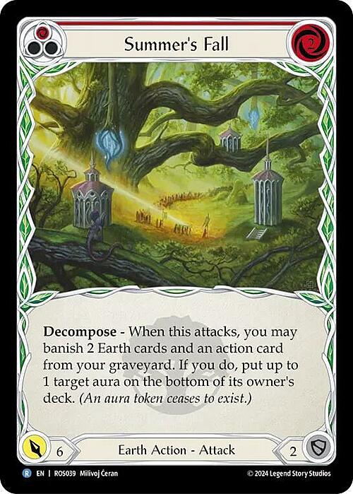 Summer's Fall (Red) Card Front