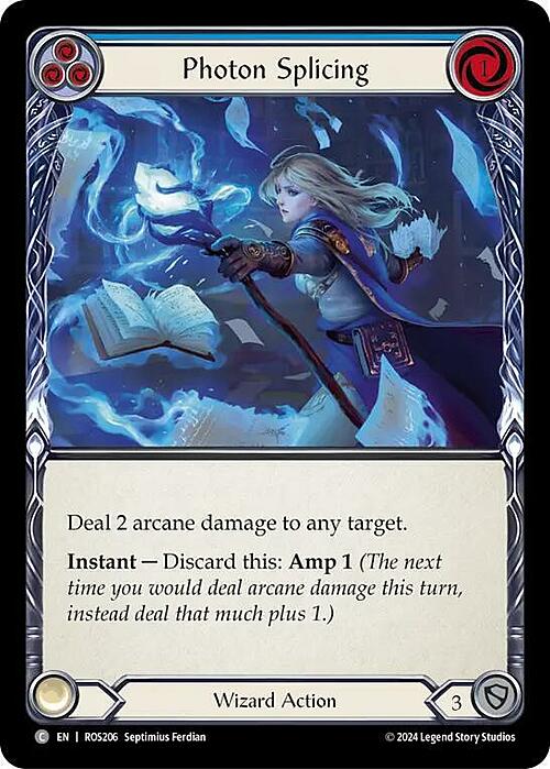 Photon Splicing - Blue Card Front