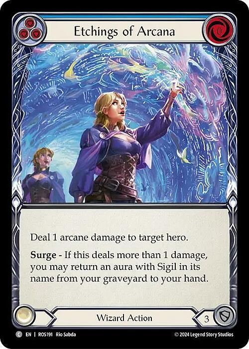 Etchings of Arcana - Blue Card Front
