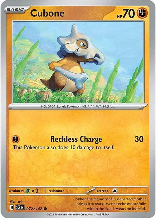Cubone Card Front