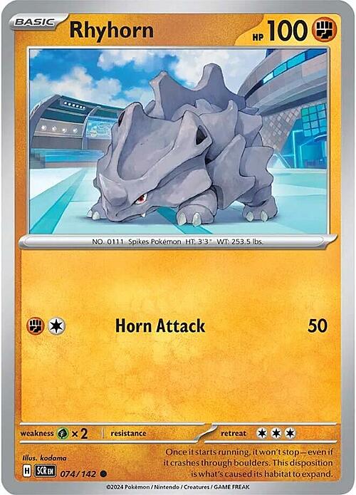 Rhyhorn Card Front
