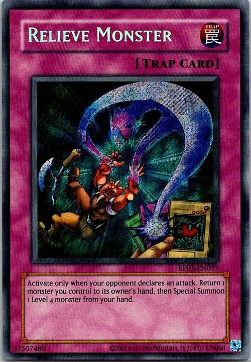 Relieve Monster Card Front