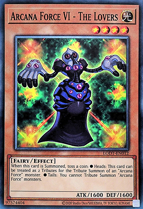 Arcana Force VI - The Lovers Card Front