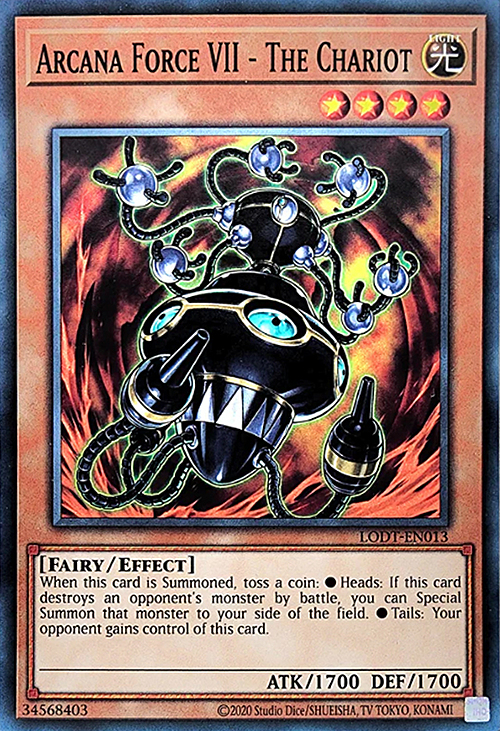 Arcana Force VII - The Chariot Card Front