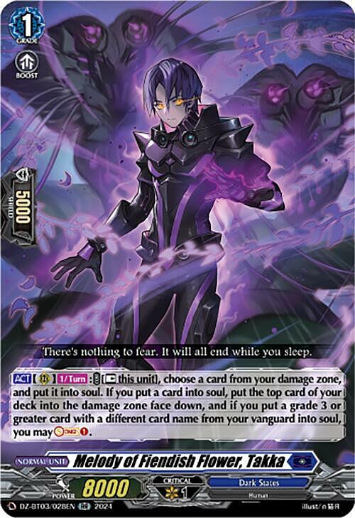 Melody of Fiendish Flower, Takka Card Front