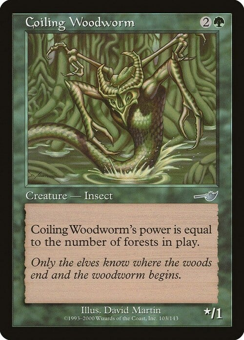 Coiling Woodworm Card Front