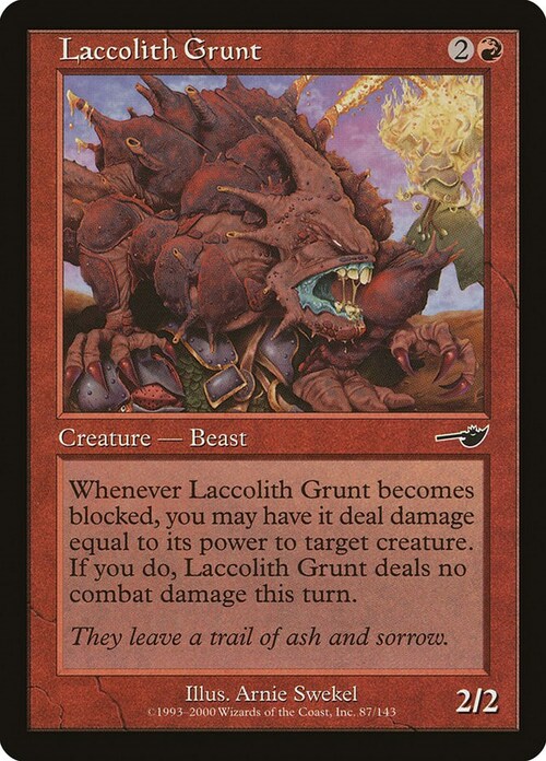 Laccolith Grunt Card Front