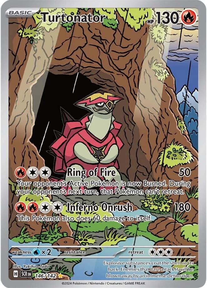 146 142 pokemon card Turtonator - 146/142 Ultra Rare RarityIllustration Rare Hit Points130 HP Fire Pokemon - Diamond & Pearl