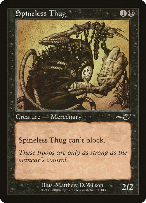 Spineless Thug Card Front