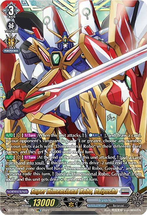 Super Dimensional Robo, Daiyusha Card Front