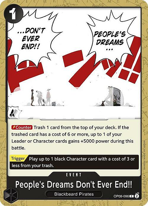 People's Dreams Don't Ever End!! Card Front