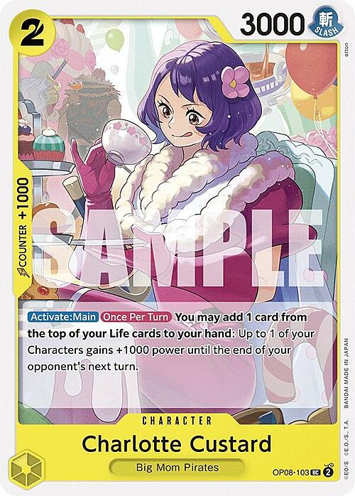 Charlotte Custard Card Front