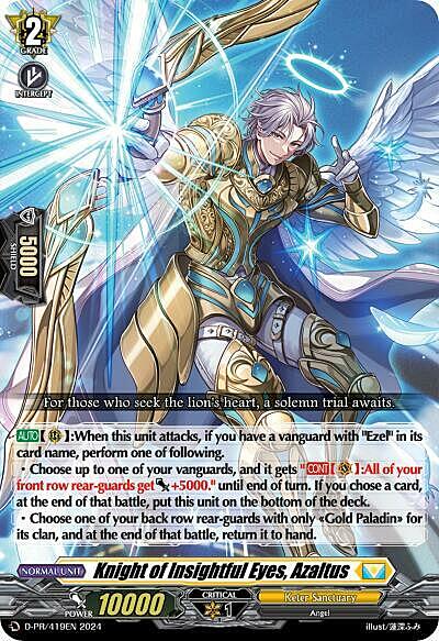 Knight of Insightful Eyes, Azaltus Card Front