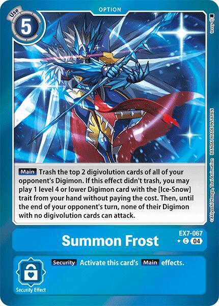 Summon Frost EX-7: Digimon Liberator | Digimon | CardTrader Summon Frost EX-7: Digimon Liberator | Digimon | CardTrader