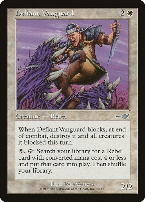 Defiant Vanguard Card Front