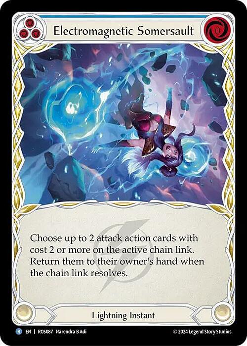 Electromagnetic Somersault - Blue Card Front
