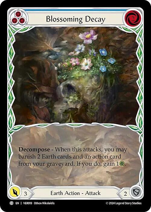 Blossoming Decay (Blue) Card Front