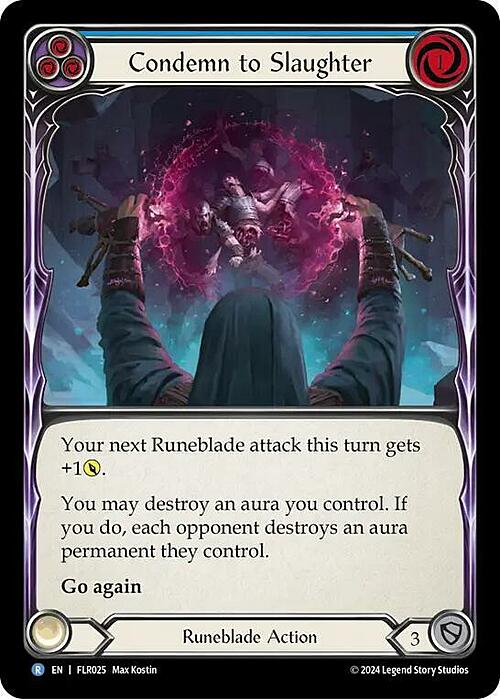 Condemn to Slaughter - Blue Card Front