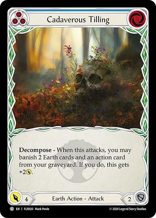 Cadaverous Tilling - Blue Card Front