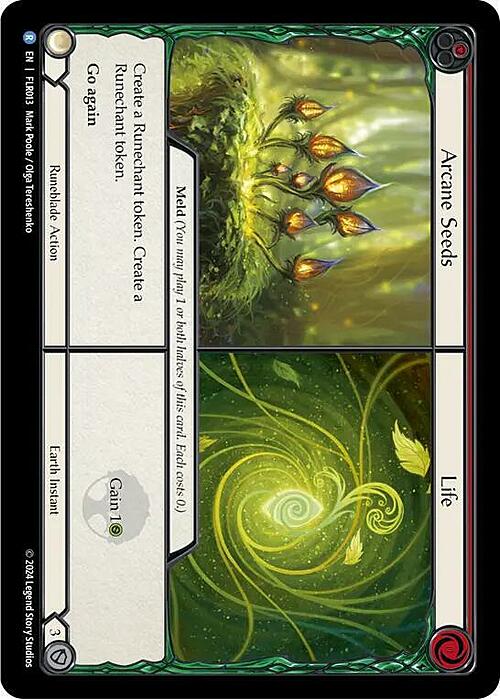Arcane Seeds // Life Card Front