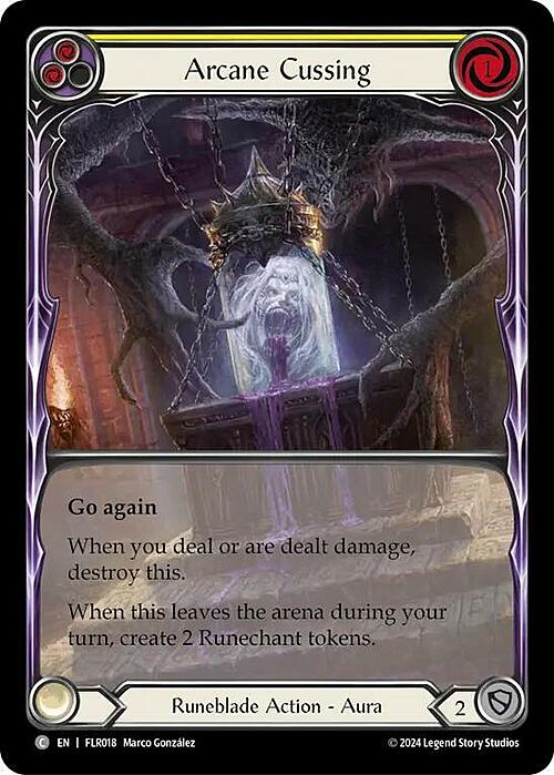 Arcane Cussing - Yellow Card Front