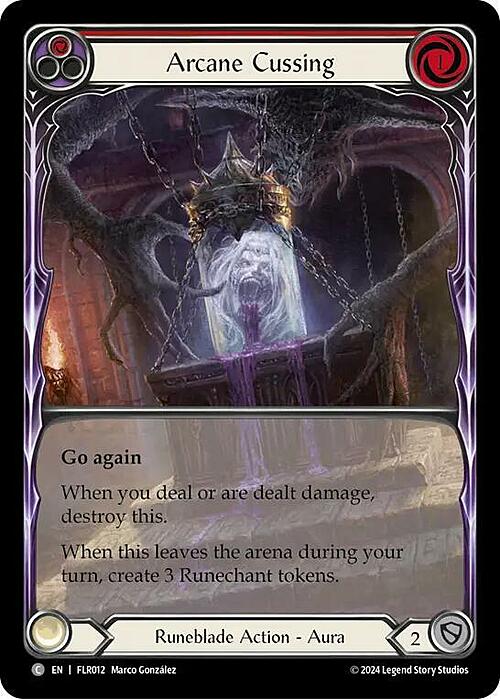 Arcane Cussing - Red Card Front
