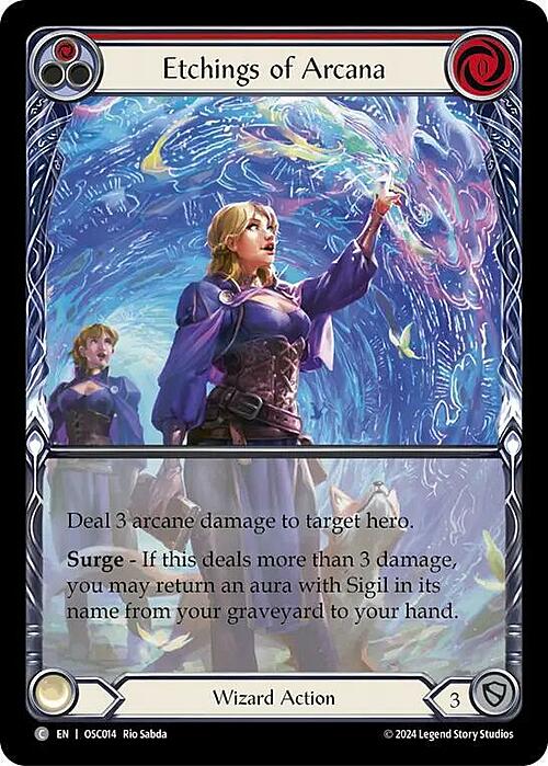 Etchings of Arcana - Red Card Front