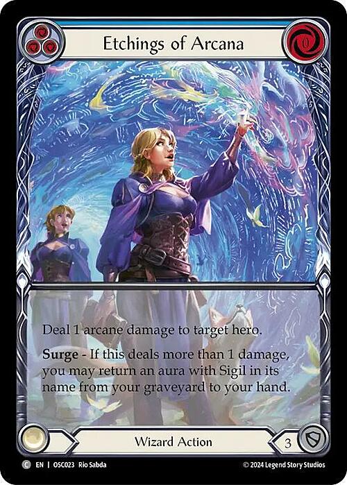 Etchings of Arcana - Blue Card Front