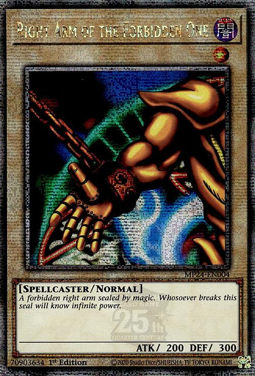 Right Arm of the Forbidden One Card Front