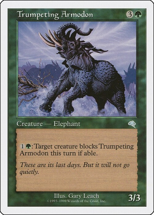 Trumpeting Armodon Card Front