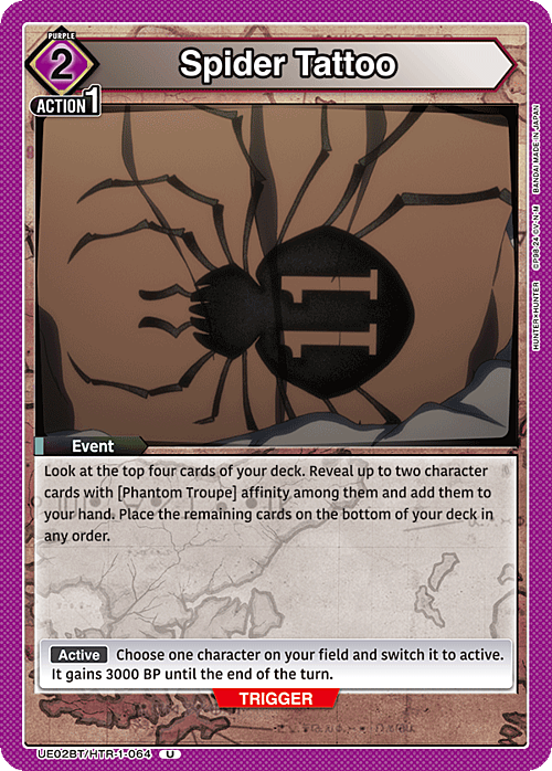 Spider Tattoo Card Front