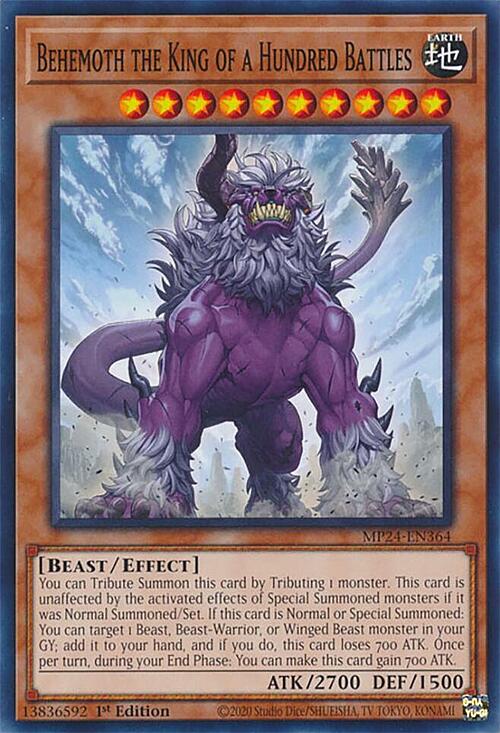 Behemoth the King of a Hundred Battles Card Front