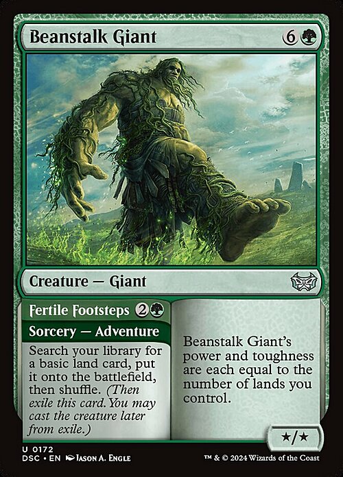 Beanstalk Giant // Fertile Footsteps Card Front