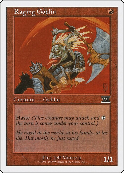 Raging Goblin Card Front