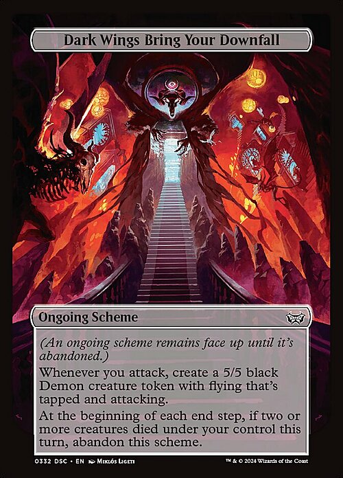 Dark Wings Bring Your Downfall Card Front